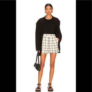 Anine Bing Beige Plaid Becky Short